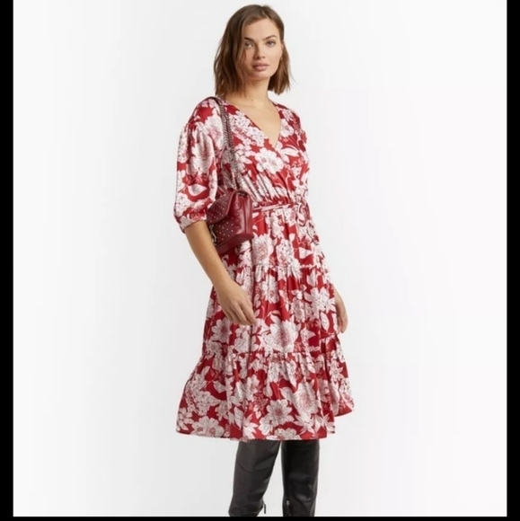 Rebecca Minkoff Dresses & Skirts - NWT Rebecca Minkoff Red Floral Wrap Dress …